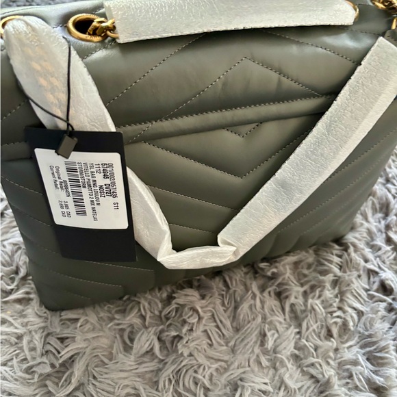 Yves Saint Laurent Olive Quilted Shoulder Bag - Picture 2 of 2